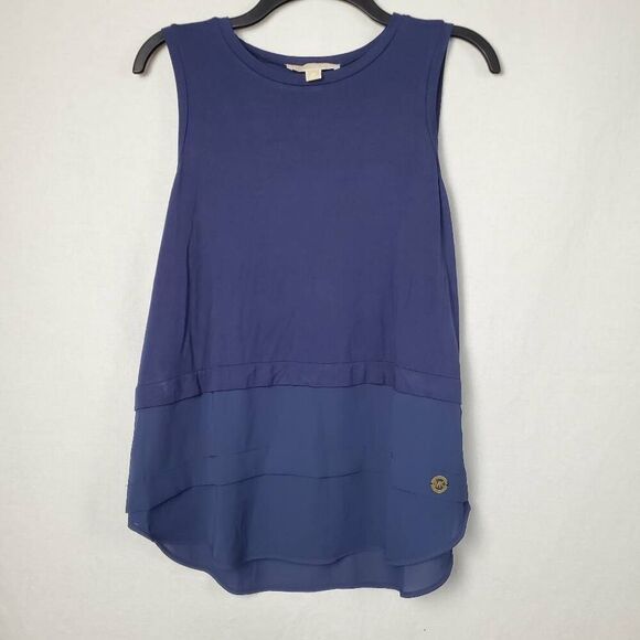 Michael Kors Medium Navy Blue Blouse - Picture 2 of 7